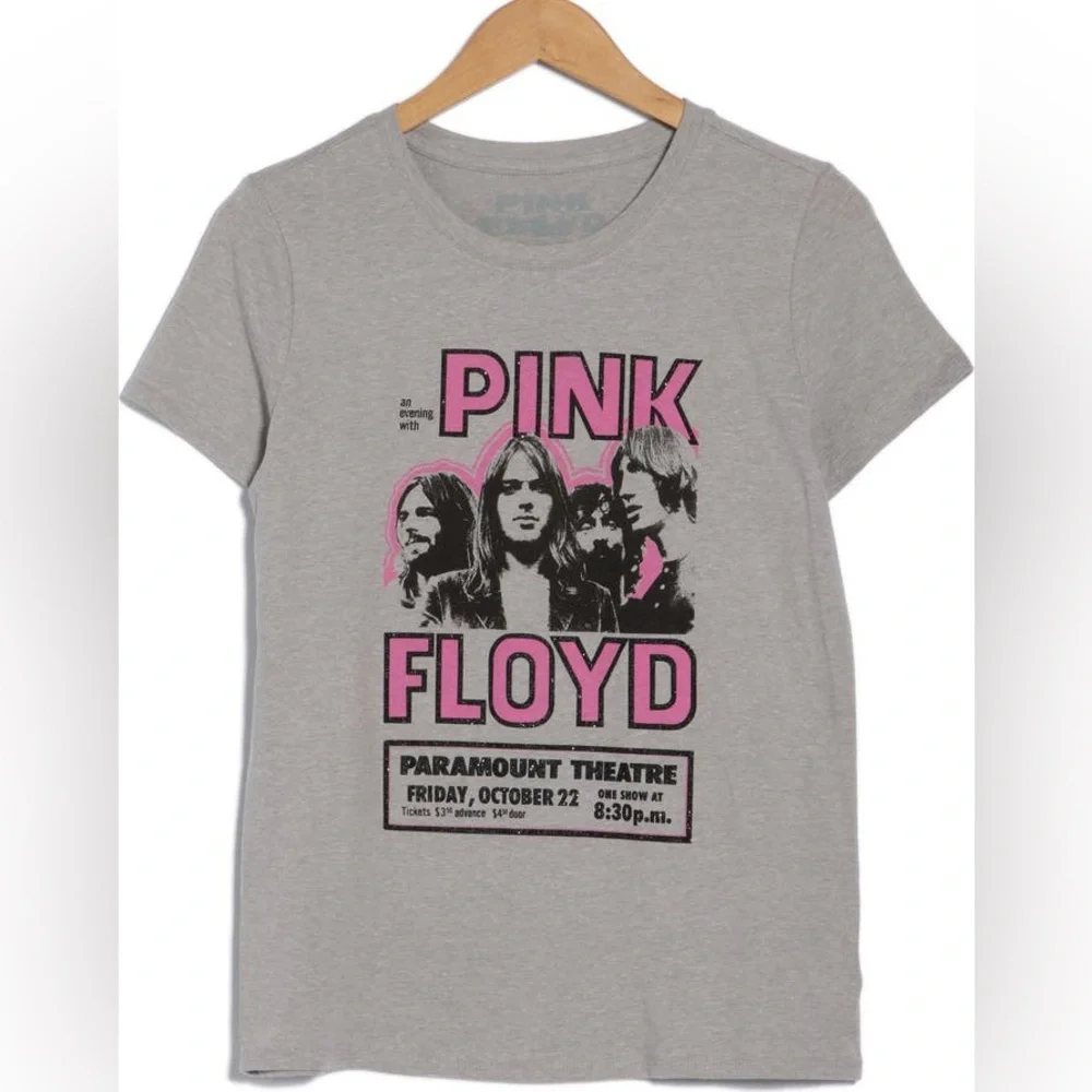 Lucky Brand Pink Floyd Tee NWT Gray Small - Picture 3 of 6